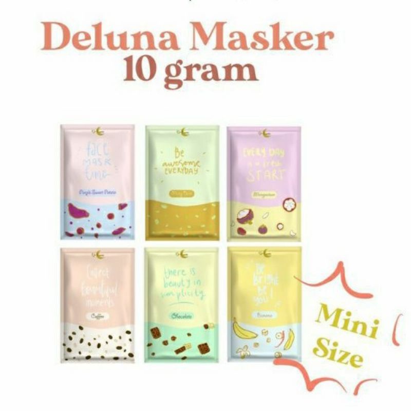 Masker Deluna Poupeepou 10gr - Masker Deluna 10gr - masker bpom halal murah by poupeepou