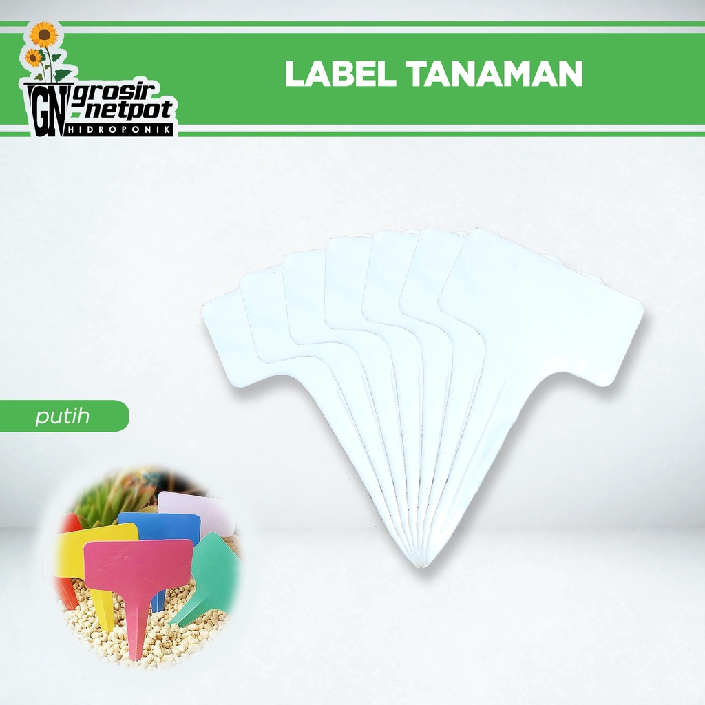 

Label Tanaman / Name Tag / Plant Labels / Tanaman Semai Benih Bibit - Putih