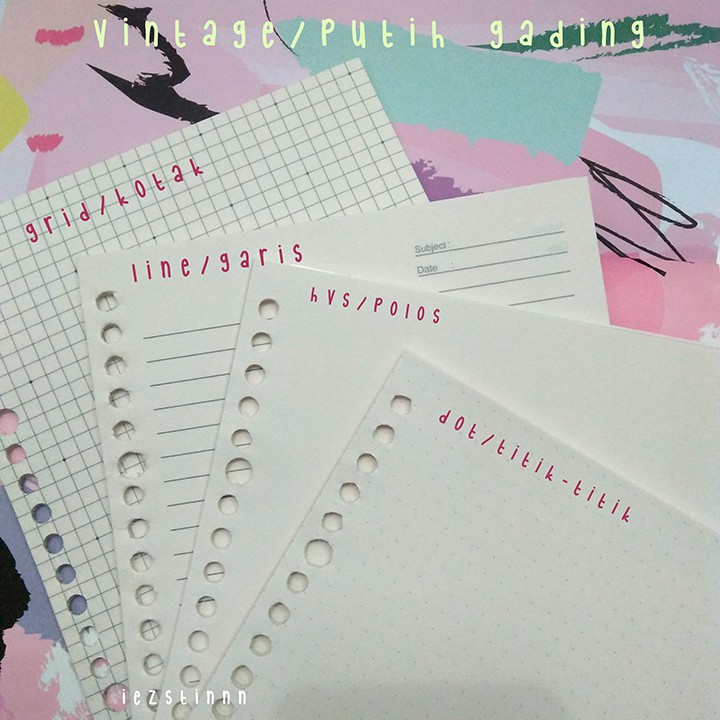 

LOOSE LEAF / Kertas Binder VINTAGE A5 B5