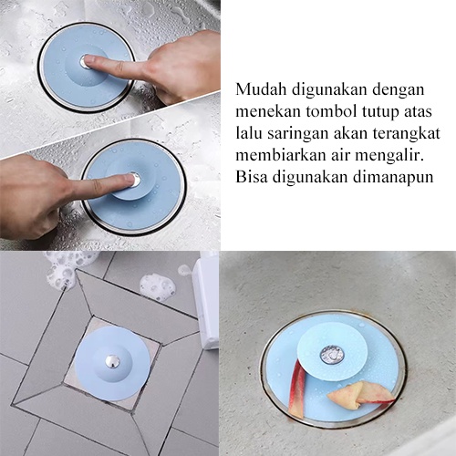 [1KG 46PCS] LBS Saringan Wastafel Silikon Penutup Lubang Saluran Air Kamar Mandi Dapur Bulat Sink Bathtub Silicone