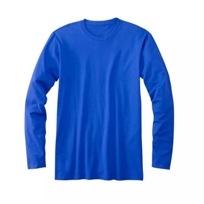 Kaos Polos Lengan Panjang 24s - Biru Benhur
