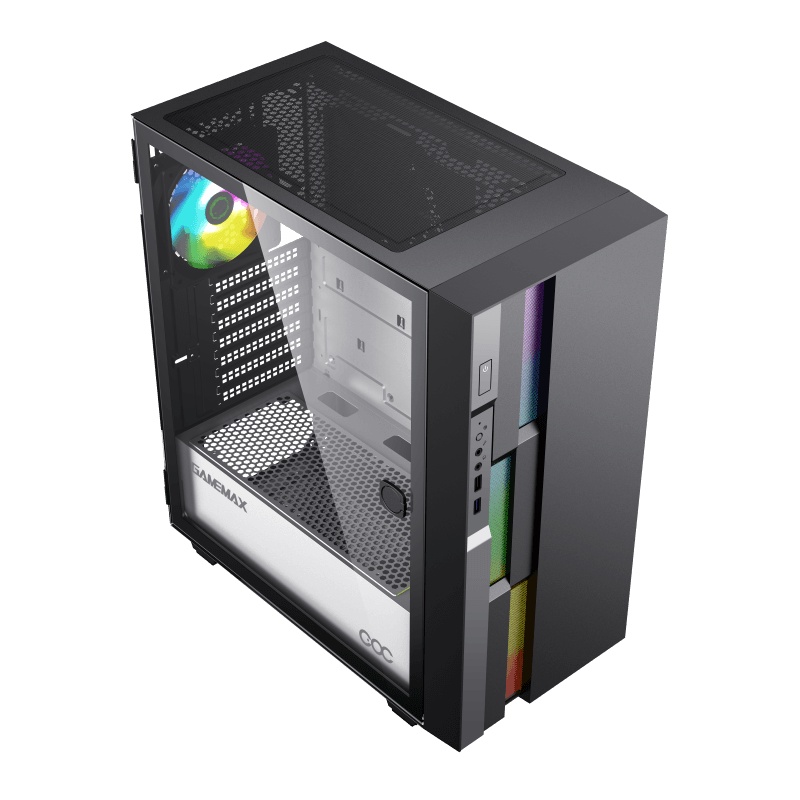 CASE PC GAMEMAX BRUFEN C3 BLACK TEMPERED GLASS ARGB COC ATX