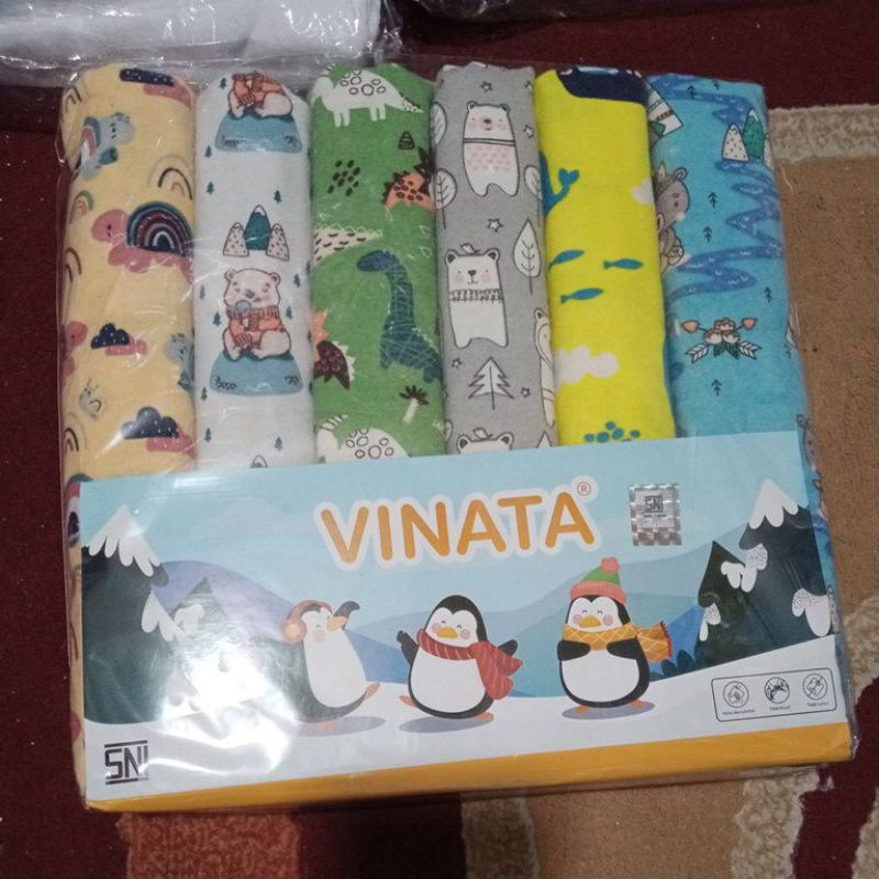 SATUAN!!!VINATA 1PC BEDONG BAYI BAHAN  FLANEL UKURAN JUMBO BAHAN LEMBUT NYAMAN DAN SNI