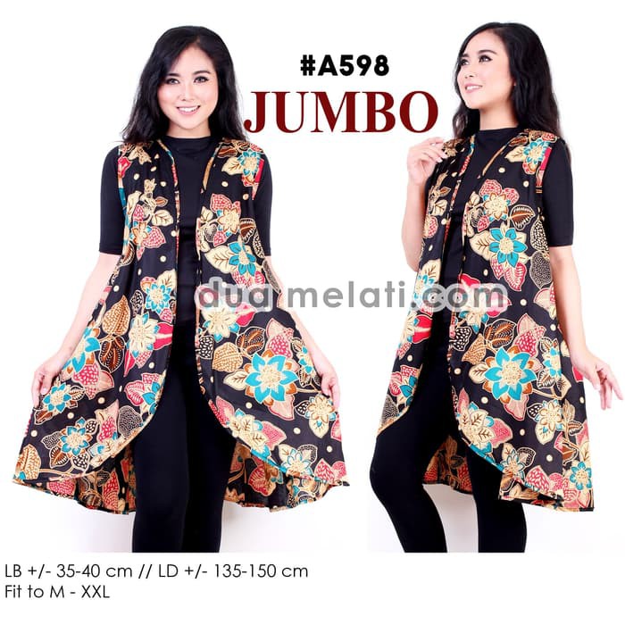 Tunik batik atasan batik wanita outer cardigan batik Baju Hijab A598