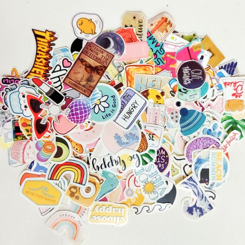 

100 pcs stiker random aesthetic