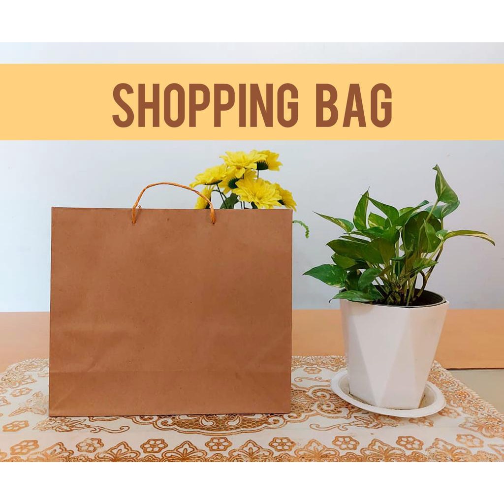 

paper bag polos coklat landscape paperbag polos goodie bag tas kertas kantong kertas shopping bag