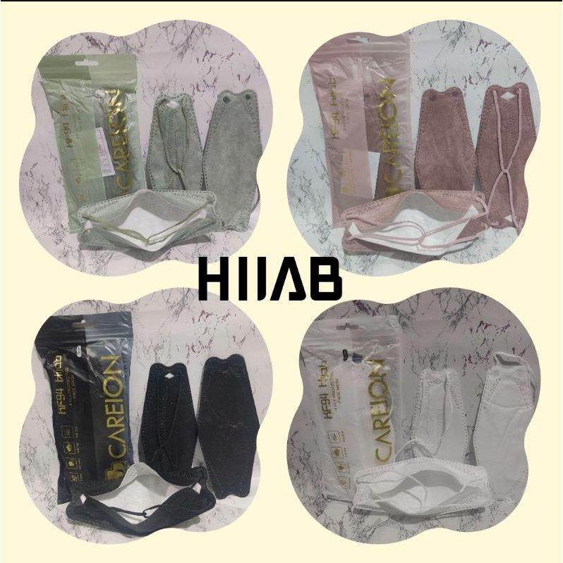 MASKER KF94 HIJAB CAREION 4PLY ISI 10 LEMBAR