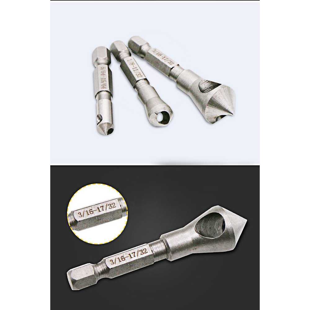 TD-DFA JIGONG Mata Bor Drill Bit Countersink HSS 3 PCS - JGI-KL3