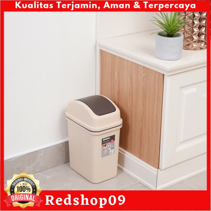 ACE - Krisbow 6 Ltr Tempat Sampah Plastik - Krem/tempat sampah