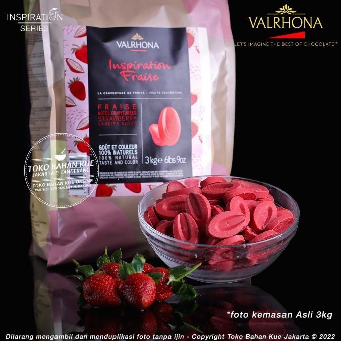 

Valrhona Chocolate Inspiration FRAISE STRAWBERRY 1kg Couverture Coklat ---NEW---