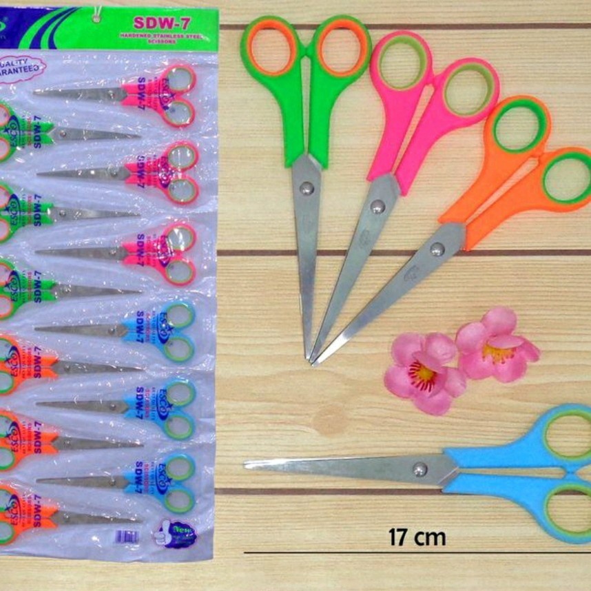 Gunting Kertas Besar 17cm Tanggung Warna Scissors EML-865TC | distshop