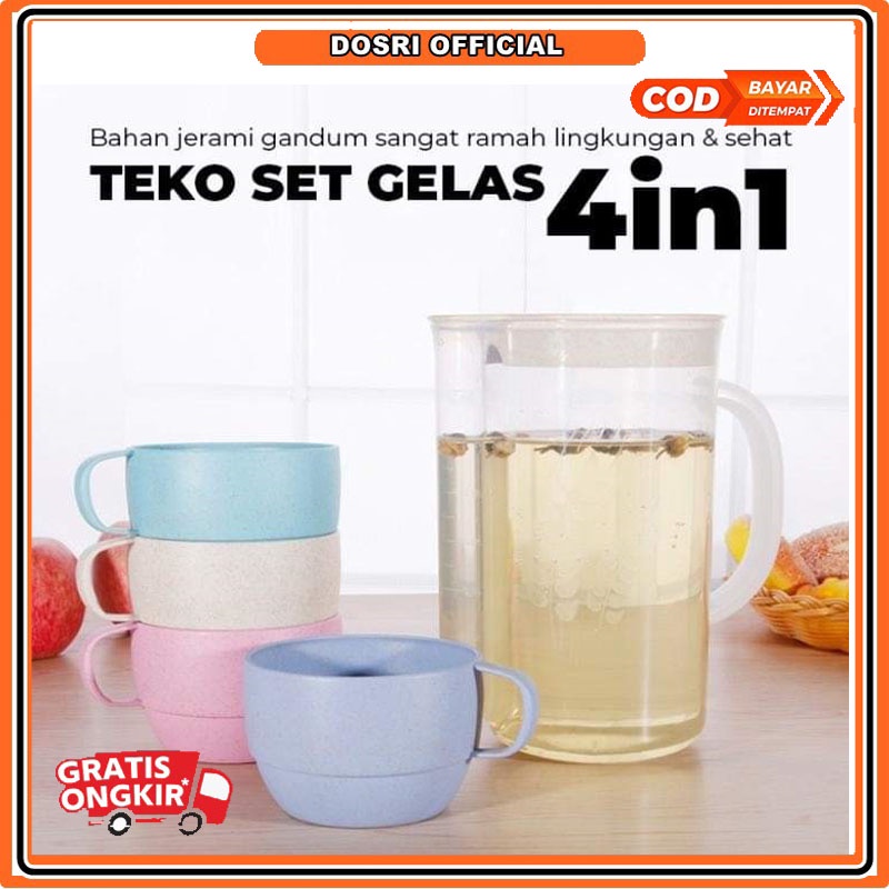 [BISA COD] TEKO MUG BOX SET 4 IN 1