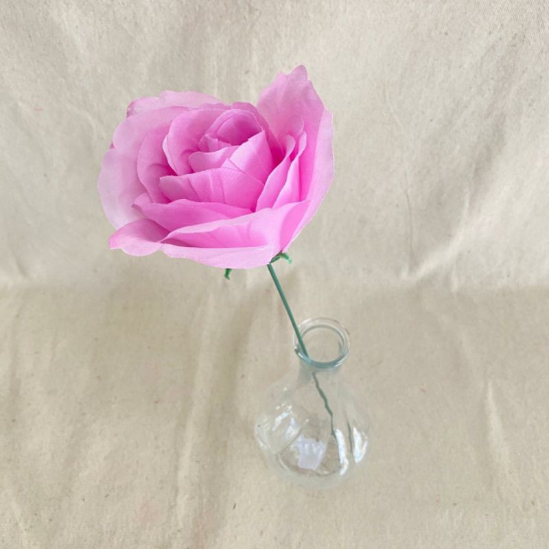 Bunga Artificial Rose Italy X1 (satuan) Bunga Artificial/Bunga Plastik/Bunga Dekorasi/Pernikahan-Dusty pink