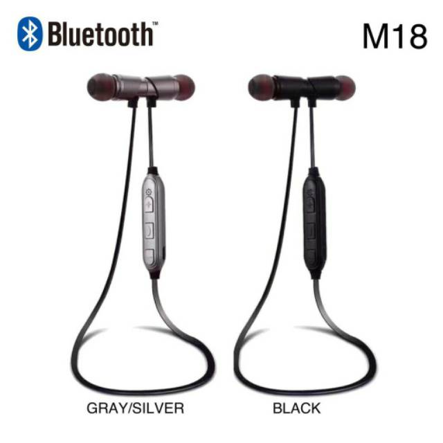 Headset Handsfree Hf Bluetooth M18 Earphone Wireless Sport M18 Stereo Original