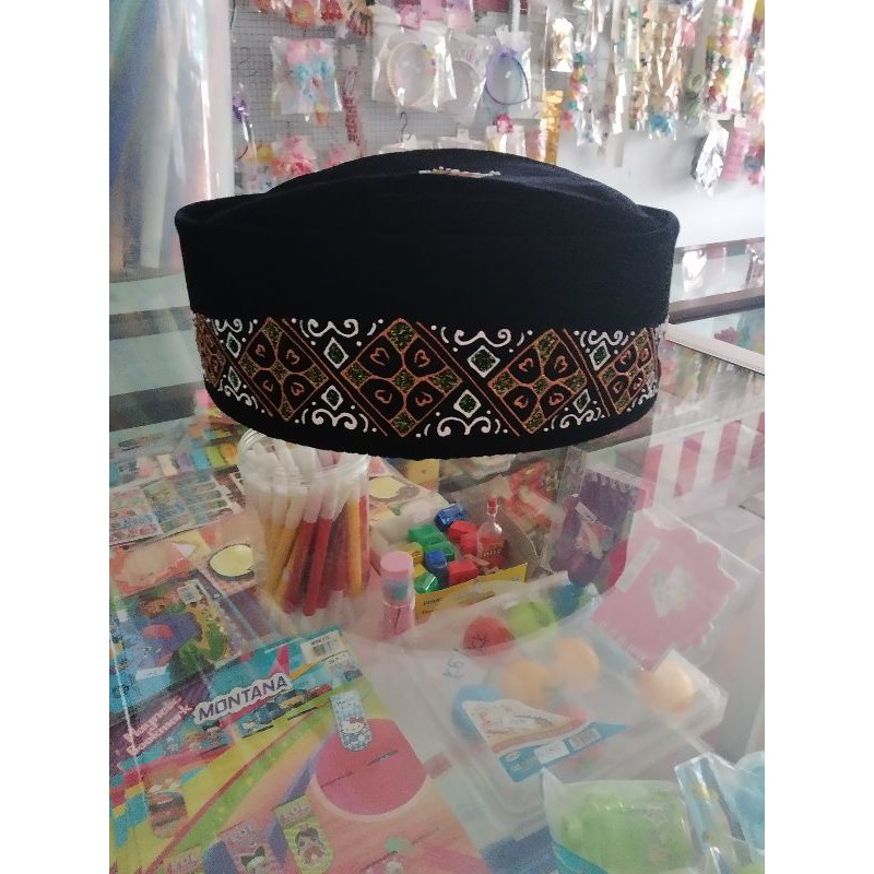 songkok lukis motif batik modern jenis susun, peci NU, kopiah batik, pemuda pancasila