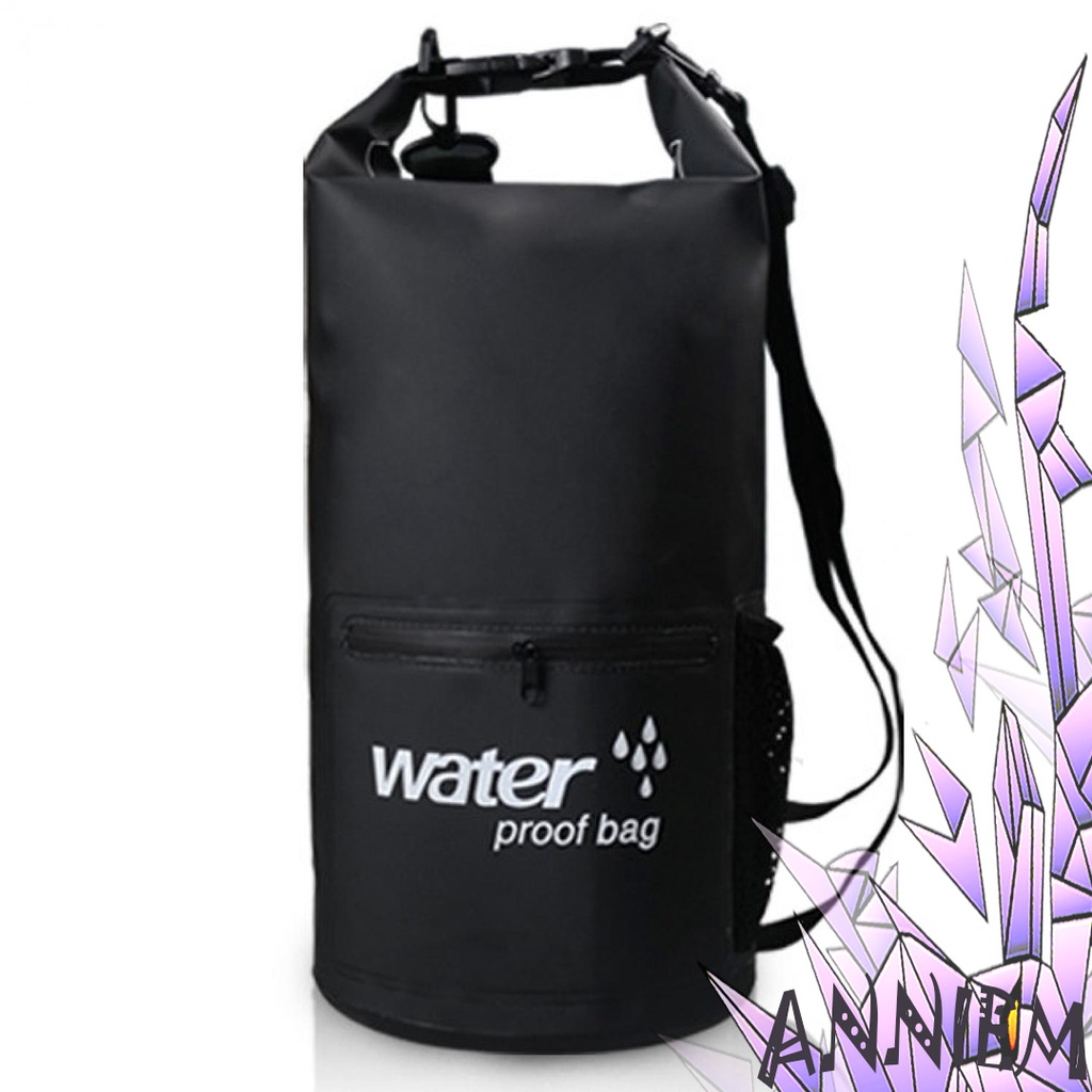 Tas Anti Air Dry Bag Bucket Outdoor Waterproof 10 Liter extra pocket harian kerja Naik motor tas man