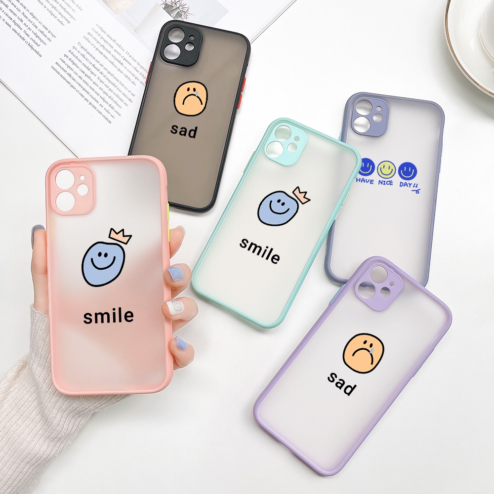 Hard Case Motif Smiley Untuk Iphone 11 12 13 Pro Max Mini X XS Max XR 7 8 6 6S Plus SE 2020