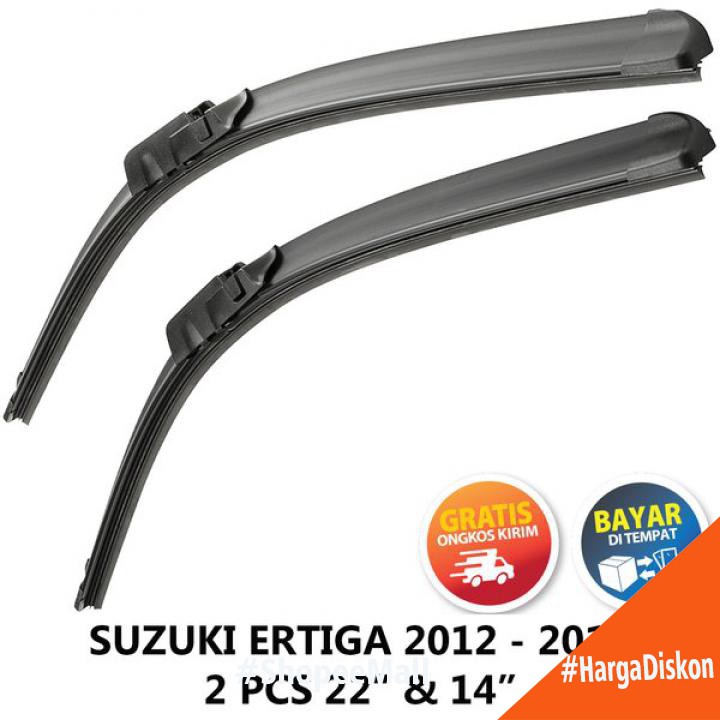 Wiper Mobil Depan 2 Pcs - Wiper Frameless - Suzuki Ertiga 2012 - 2015