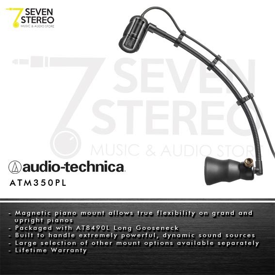 Audio Technica ATM350PL Cardioid Condenser Instrument Microphone