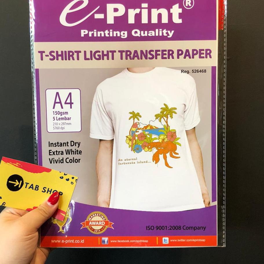 

Terbaik EPRINT LIGHT TSHIRT TRANSFER PAPER ,.