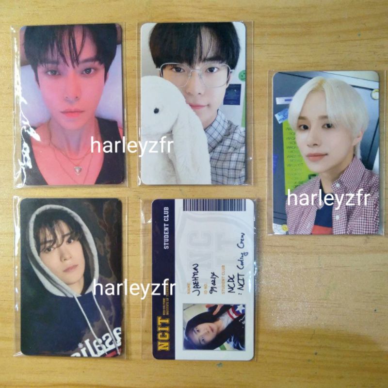 pc id card jaehyun jungwoo doyoung bunny boneka day night ver ncit photopack set nct 127 photocard