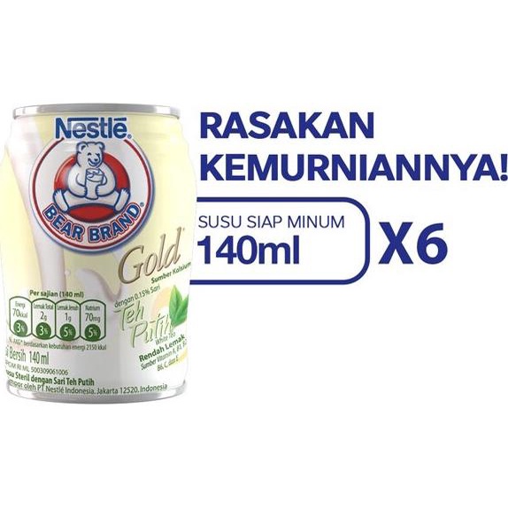 

[COD] Nestle Bear Brand Susu Beruang WHITE TEA 140ml x 6pcs LEBIH HEMAT!! [COD]