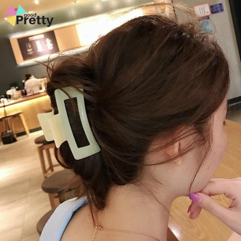 Geometri Jepit Rambut Korea Fashion Gripping Plate Hair Headdress Elegant Large Hairpin Aksesoris Rambut - PD