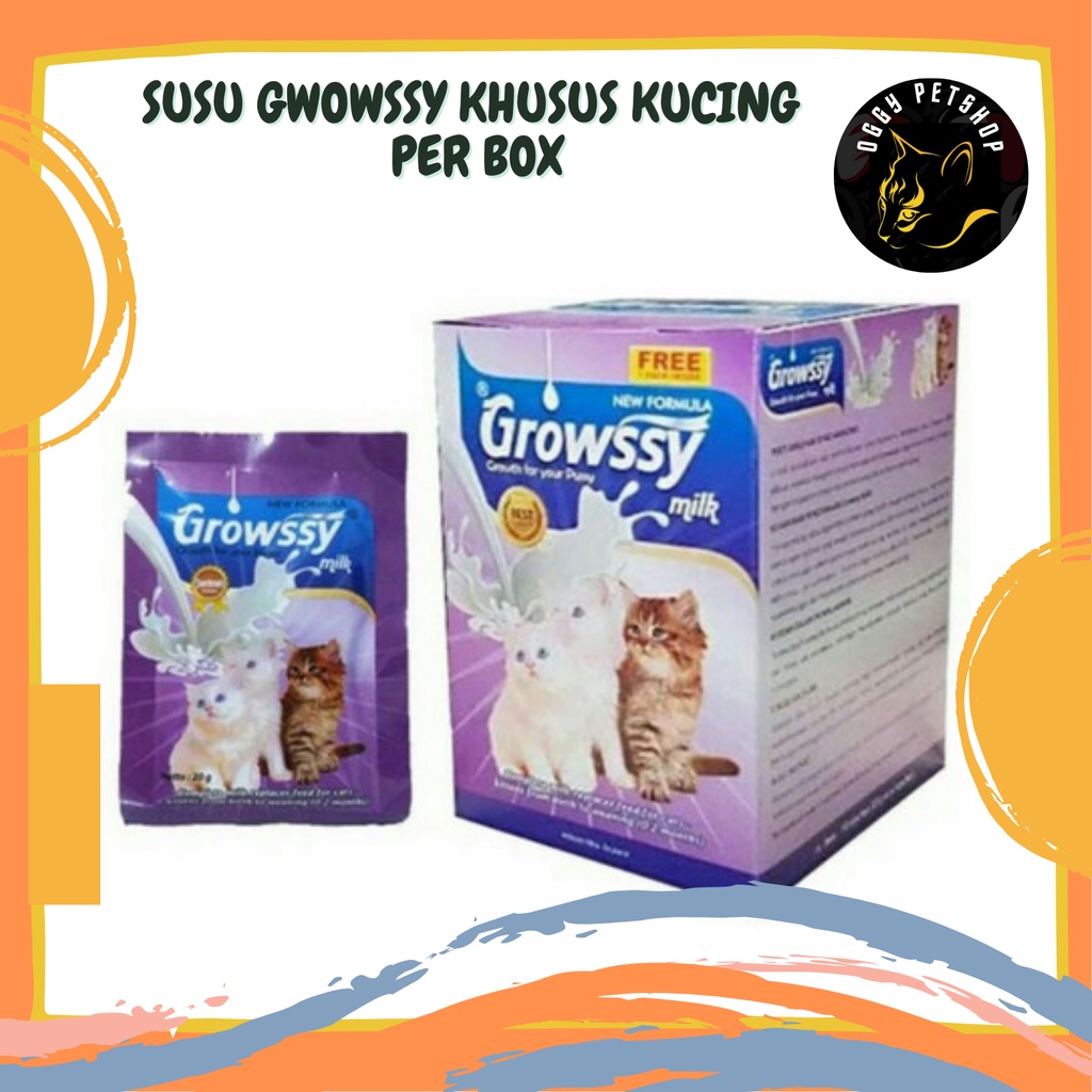 GROWSSY SUSU KUCING 1 box isi 10 FREE 1 SACHET