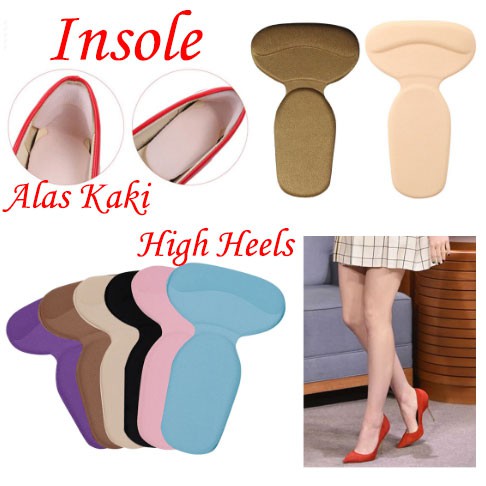 Insole Alas Kaki High Heels Sepatu Liner Grip Wanita 4D Anti Lecet Pelindung Penyangga Sisipan