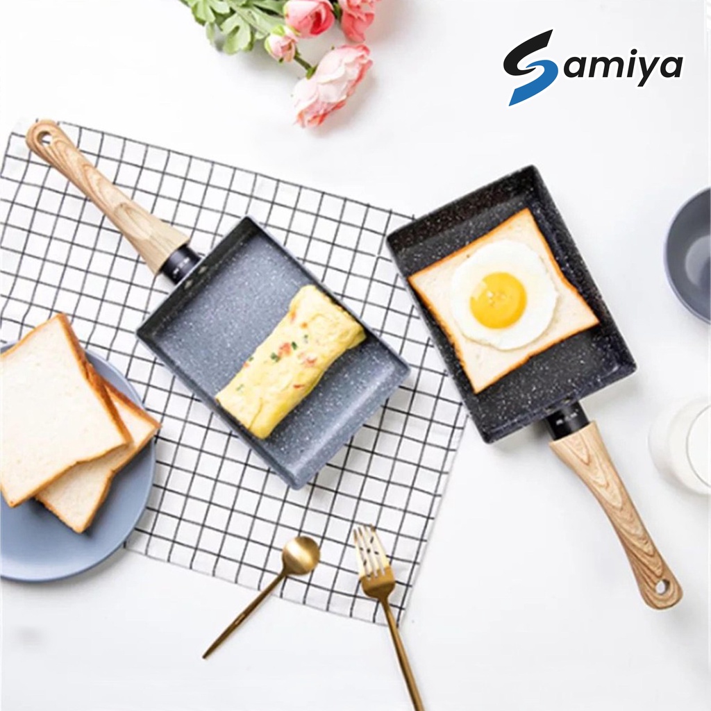 fry pan square 13x18cm / wajan penggorengan frying pan kotak persegi anti lengket non stick