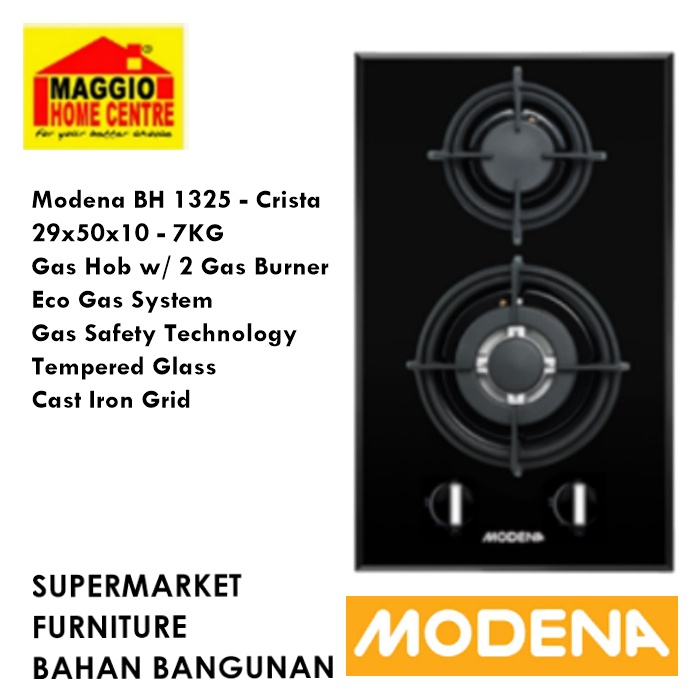 KOMPOR TANAM MODENA - KOMPOR GAS 2 TUNGKU MODENA - BH1325 - MODENA