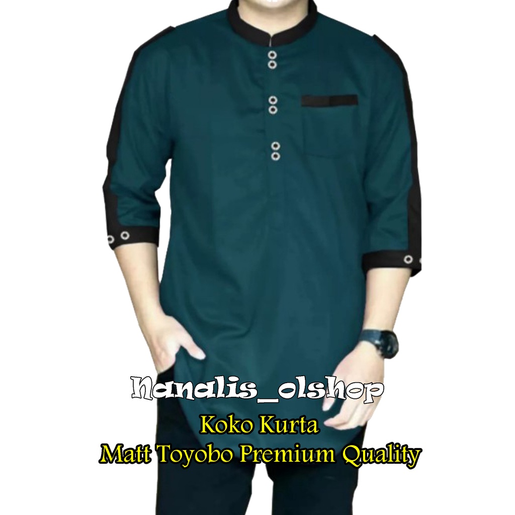 PIK - Koko Kurta Zaka Dewasa 3per4 S, M, L , XL, XXL, 3XL / Baju Koko Pria Jumbo/ Baju Muslim Pria/ Koko Murah