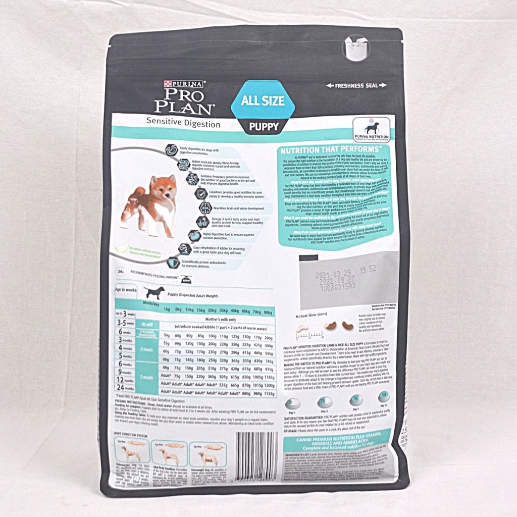 PROPLAN Makanan Anakan Anjing Sensitive Puppy Lamb and Rice 2.5kg