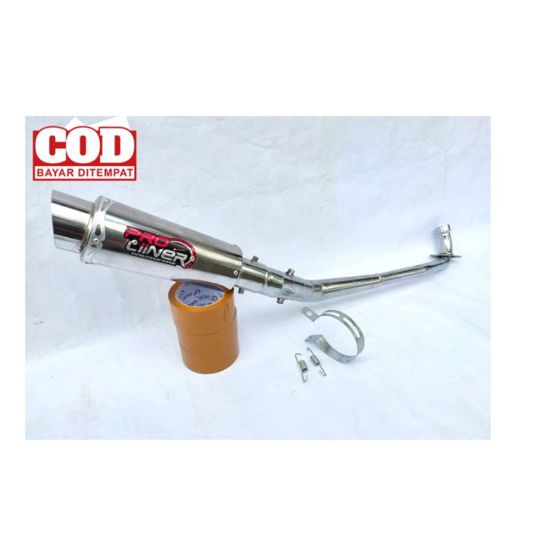 knalpot Racing pro Liner Supra fit, Supra x, Supra X 125, karisma, Jupiter z, Vega R, Vega, ZR, Blad