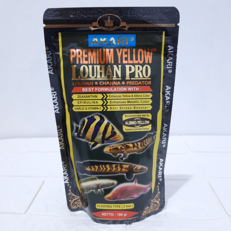 Pelet AKARI PREMIUM PRO 100gr akari premium louhan pro pakan chana pelet chana louhan oskar pbass