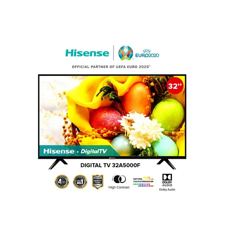 HISENSE LED 32A5000F - TV LED 32 INCH DIGITAL TV HDMI GARANSI 4 TAHUN