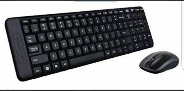 Logitech MK215 wireless keyboard and mouse combo original resmi - Hitam