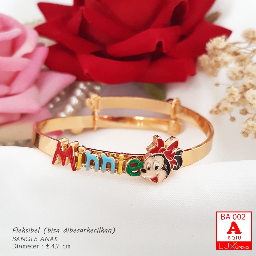 BA 002 Gelang Bangle Anak Cat Lucu Perhiasan Set Anak Lapis Emas Imitasi Gelang Xuping Anak Murah Gelang Karo  Miki Tikus Hello Kitty Luxx Xuping