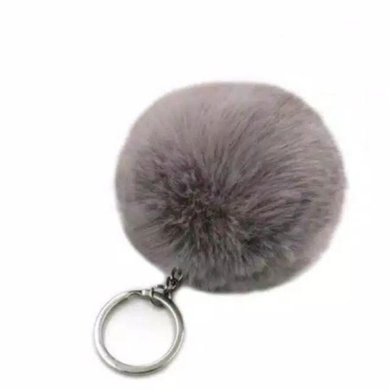 BB6 Gantungan Kunci Pom2 Bulu | Aksesoris Hiasan Tas Pompom Berbulu Halus Bulat