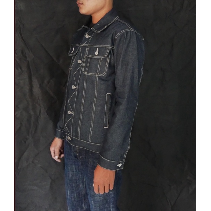 Jual Denim jaket type 3. raw denim non selvedge. | Shopee Indonesia