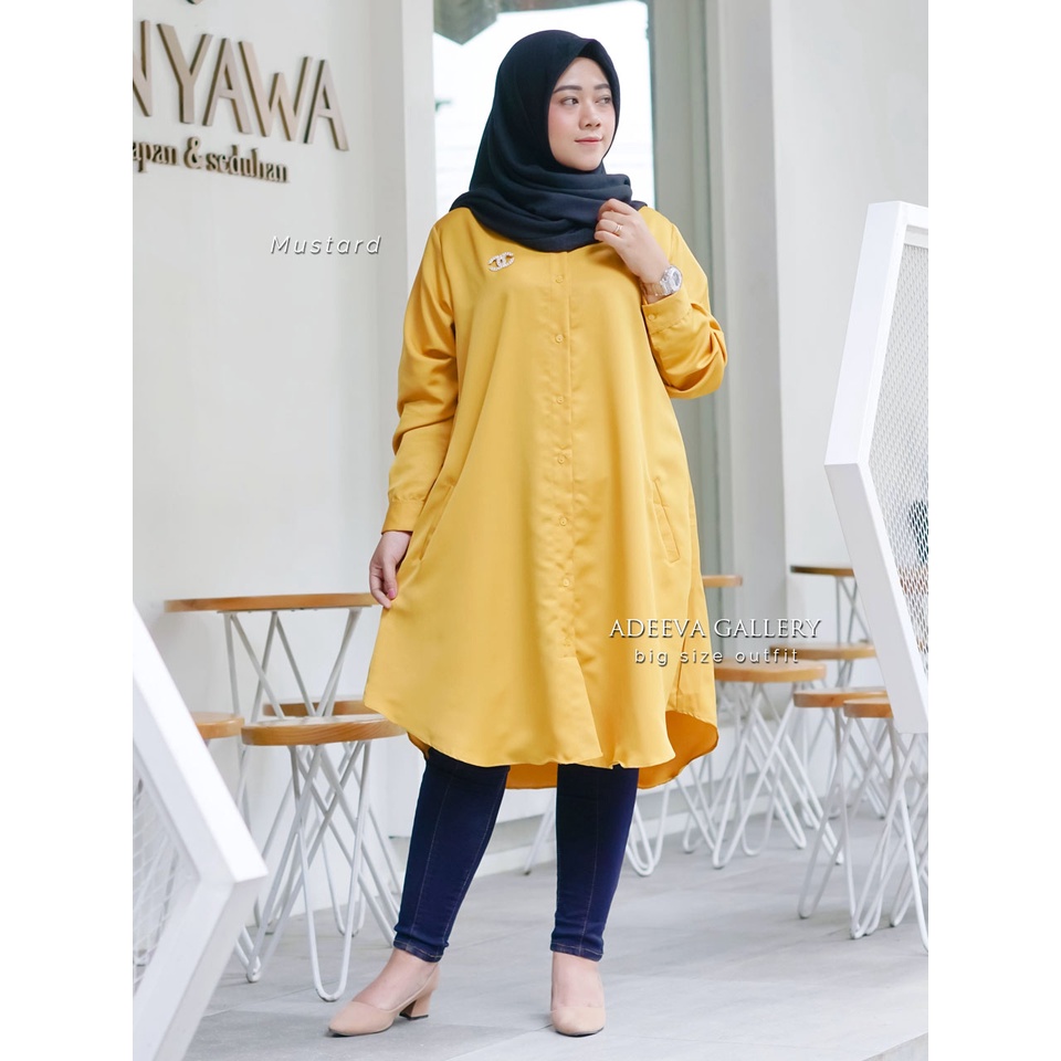 ADEEVA Pocket Tunik Jumbo Original 4 Ukuran