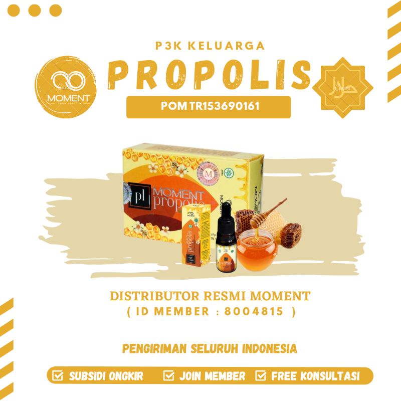 100% ORIGINAL MOMENT PROPOLIS ISI 3 BOTOL