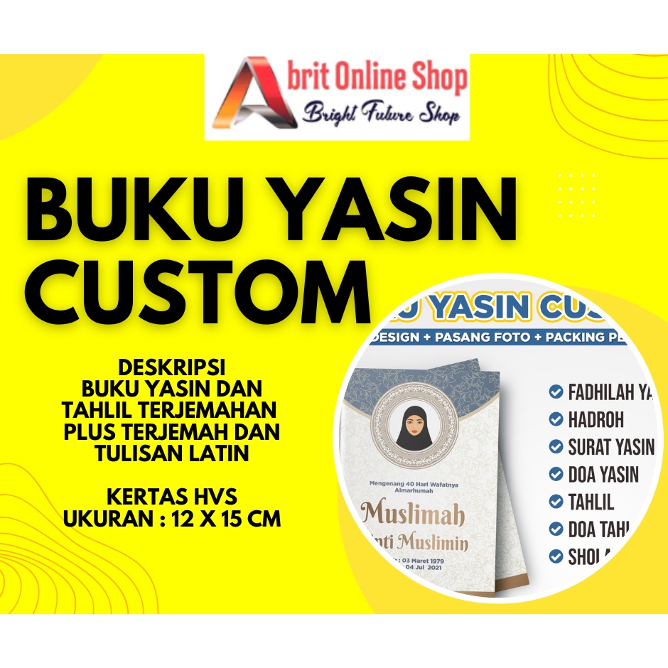 

BUKU YASIN DAN TAHLIL HARD COVER DENGAN FOTO I BUKU YASIN DAN TAHLIL CUSTOM FOTO