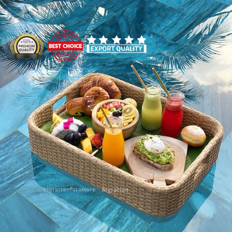 Rectangular Floatingtray Floating Breakfast Tray Nampan apung Villa Bali