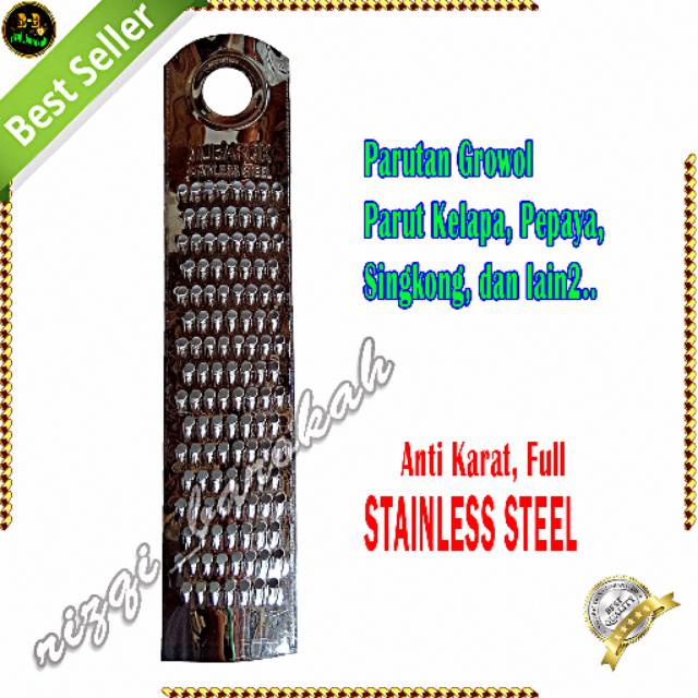 🆕Parut Growol Parutan Kelapa Ubi Singkong Pepaya Wortel dan lain2 Full Stainless Steel