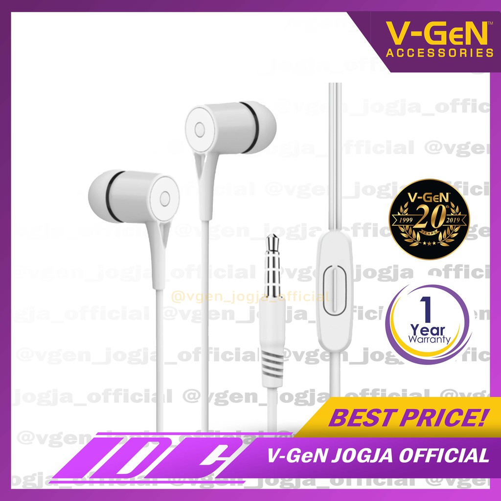 Handsfree V-GeN VEP1-06 Wired Earphone Headset Original Extra Bass