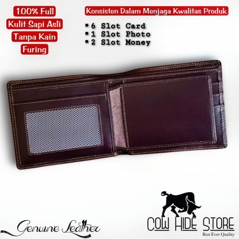 Dompet Pria Kulit Asli Bifold Emboss Hush Puppies - 9 Slot-2
