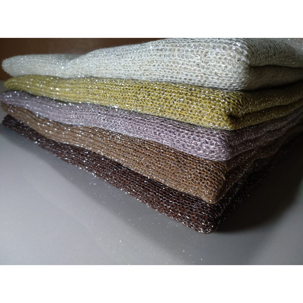 PASHMINA RAJUT GLITTER TERLARIS BAHAN BERKUALITAS HIJAB JILBAB PENGANTIN WISUDA WEDDING-LAVENDER