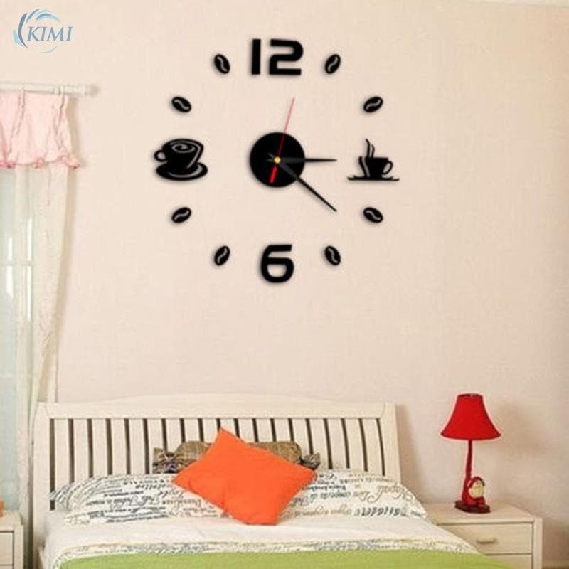 Jam Dinding 3D DIY Wall Clock Dekorasi Interior Hiasan Rumah Kamar Set