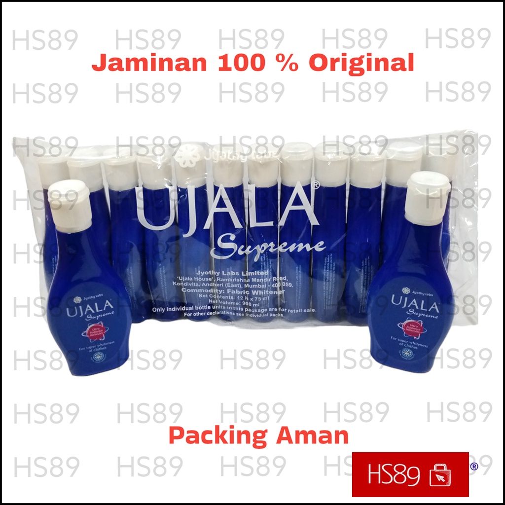 1 LUSIN UJALA MALAYSI4 75ML - UJALA SUPREME / BELAU CAIR / BLAU / BLAWU / PEMUTIH BAJU / BLAU UJALA 